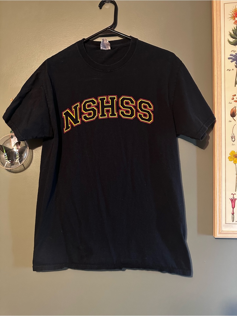 ⭐️Black NSHSS Lettered Crewneck T‑Shirt